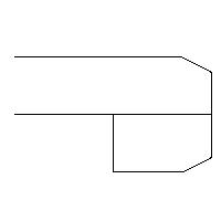 Acabamento reto duplo com bisotado